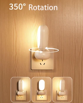 DC LED-væglampe Fjernbetjening Nær Lampe til Baby 3 Modes Sengen Nat Lys Hjem Justerbar Lysstyrke Trådløse Kontrol