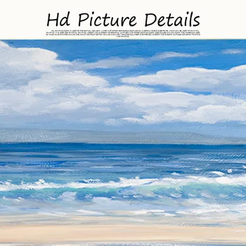 Naturlig Himlen, Havets Strand Landskab Panorama Abstrakt Lærred Maleri Plakater og Prints Væg Kunst Billede til stuen