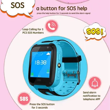V6 Børn Baby Smart Ur Med Kamera Anti Tabt Overvåge SOS Vandtæt Telefonen Sikkert Se Til IOS Og Android