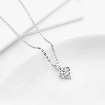 Mode søde hjerte Halskæde i høj kvalitet krystal guld kæde kvinder halskæde til piger smykker 2020