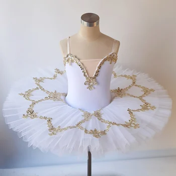 Pink Blå Hvid Ballerina Kjole Professionel Ballet Tutu Barn Børn Performance Tøj Ballet Kostume Dancewear Udstyr Piger