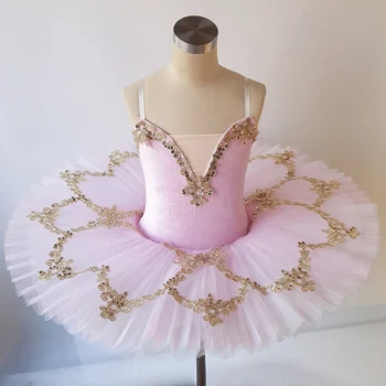 Pink Blå Hvid Ballerina Kjole Professionel Ballet Tutu Barn Børn Performance Tøj Ballet Kostume Dancewear Udstyr Piger