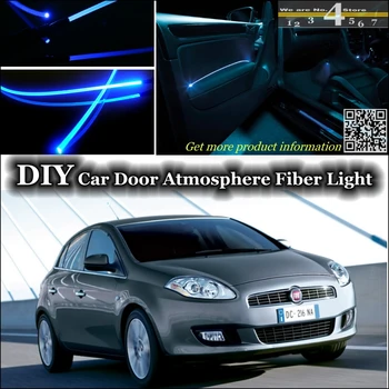 Interiør Omgivende Lys Tuning Atmosfære Fiberoptiske Band Lys Til Fiat Bravo / Ritmo 2007~dørpladen belysning Ombyg