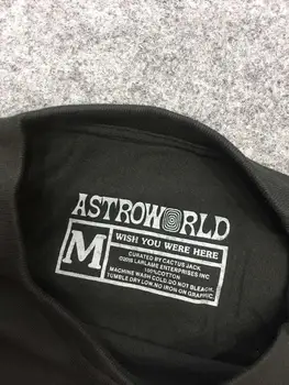 2019ss Scott Travis Astroworld Tour Vegas T-Shirt Mænd Kvinder Streetwear Sommer T-shirt Harajuku Bomuld Top Tees ASTROWORLD Tshirt