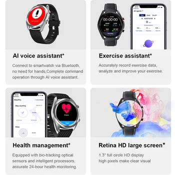 Bluetooth Opkald, Smart Ur Mænd DT91 EKG-pulsmåler Blodtryk armbåndsur Vandtæt Sport Ur Til Android, IOS