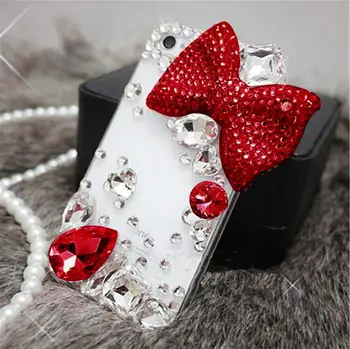LaMaDiaa Phone Case For iphone 11 12 Pro MAX 6 7 8 Plus Luksus Bling Crystal Diamond bue-knude Case Til Iphone XR Xs Antal Tilfælde