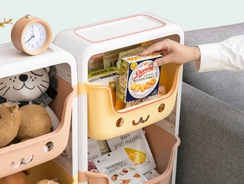 Børns legetøj storage rack Til baby snacks, Opbevaring kurv, Familie vogn , Multi-etagers hylde