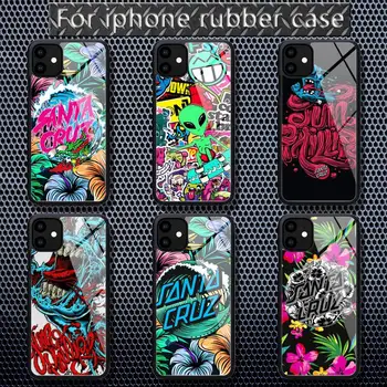 Santa Cruz Skateboards Telefonen Tilfælde Rubber til iPhone 12 11 Pro Max antal XS 8 7 6 6S Plus X 5S SE 2020 XR 12 Mini-sag