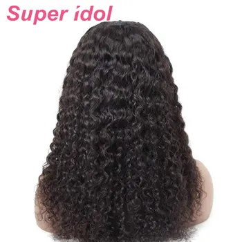 Curly U Side Paryk af menneskehår 150 Tæthed Brasilianske Remy Human Hair Upart Paryk Vand Bølge Curly Midterste Del U-Form Paryk Super idoI