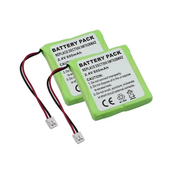 MELASTA 2Pack 2.4 V 600mAh NiMH Batteri til Medion MD81877, Slank DECT500,TeXet DECT-TX-D7400, 5M702BMXZ Trådløse Telefon