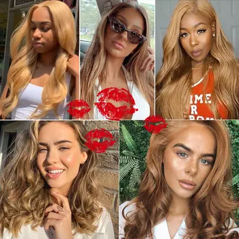 Body Wave Bundter #27 Honning Blonde Brasilianske menneskehår Bundter Human Hair Extension Non-remy Spekulerer pige