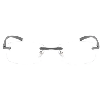 Iboode Uindfattede Briller Til Mænd, Kvinder Firkantede Briller Ultralet Presbyopic Retro Rammeløse Briller +1.0 +1.5 +2.0 +2.5