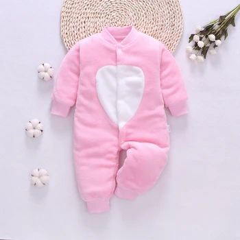Unisex Baby vinter tøj Flannel Baby sparkedragt bløde Nyfødte Tøj Roupas Spædbarn Baby jumpsuit rompers til baby dreng