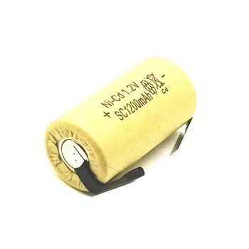 12PCS/meget Høj kvalitet batteri genopladeligt batteri sub batteri SC Ni-Cd batteri 1,2 v med fanen 1200 mAh til El-værktøj