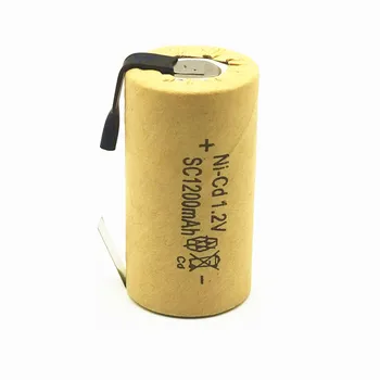 12PCS/meget Høj kvalitet batteri genopladeligt batteri sub batteri SC Ni-Cd batteri 1,2 v med fanen 1200 mAh til El-værktøj