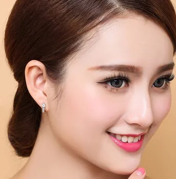 Nye luksus Mode Rhinestone stud øreringe Geometriske design øreringe Til kvinder Korea Pige øre smykker 2019
