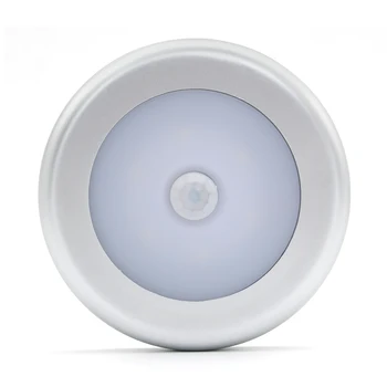 Kold Hvid 6led Led Under-Kabinet Lys PIR bevægelsesføler Nightlight Batteri Magnetiske Lampe Til Soveværelset skabet, trapper, Væg lampe