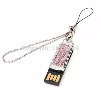 TEKST MIG, metal, krystal model USB Flash Drive 4GB 8GB 16GB 32GB ædelsten, pen-drev speciel gave