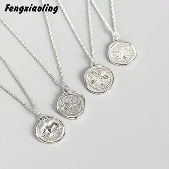 Fengxiaoling 925 Sterling Sølv Halskæder & Vedhæng Til Kvinder Enkel Bee/elefanten/blomst Statement Halskæde