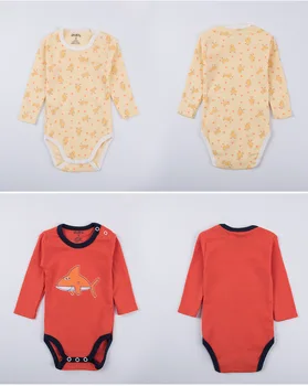 5Pcs/sæt Forår og Efterår Nyfødte Spædbarn Baby Girl Boy Body Unisex romper Børn Buksedragt med Lange Ærmer Tøj