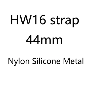 Strop til HW16 smart ur 44mm Tilbehør bælte, armbånd HW16 Metal rem i Nylon rem sølv sort rød blå pink