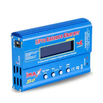 Imax B6 12V Batteri Oplader 80W Lipro Balance Oplader Nimh, Li-Ion-Ni-Cd Digital Rc Oplader 12V 6A Strømforsyning Oplader(Uden Stik)