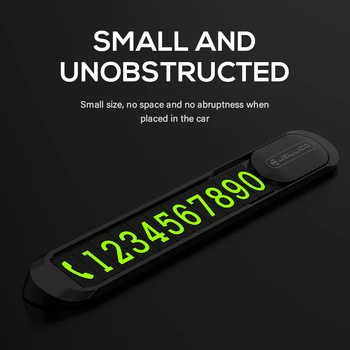 Jellico Nye Lysende Bil Midlertidig Parkering Kort Otatable Telefon Nummer Plade Magnetiske Adsorption Design-Bil Styling
