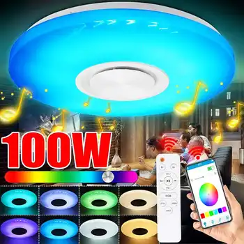 100W 3D Lys-Effekt Moderne RGB-LED-loftsbelysning Hjem Belysning APP bluetooth Musik, Lys Fjernbetjening Smart Soveværelse Lampe