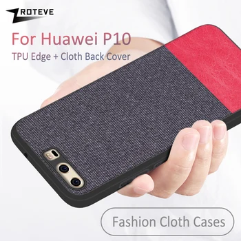 Sagen For Huawei P10 Blødt TPU Kant Lærred bagcoveret Mode Klude betræk Til Huawei P10Plus P10 Plus Telefon Sag