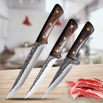 Damaskus Skiver Udbening Kniv for Fisk, Kød, Skære Peeling Cleaver Multifunktionelle kokkeknive Madlavning Værktøjer