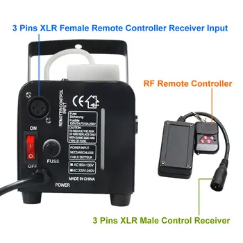 Mini 3 Pins XLR-Modtager til Fjernbetjening Udstyr Controller Receptor For 400W 500W 900W 1500W Røg Tåge Maskine Scene Lys