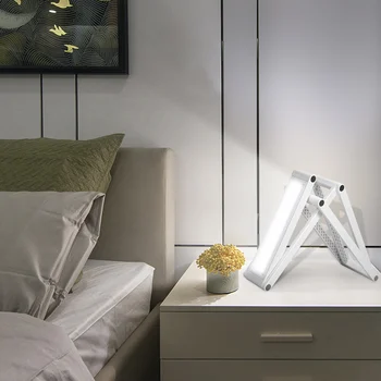 Foldbar USB-Led bordlampe Bærbare led bordlampe Multi-funktionelle for Børn, som Studerer Camping Soveværelse Læse tabellen lys
