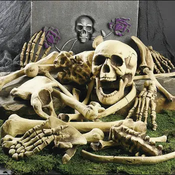 27 stykke/sæt Halloween Skelet Knogler Tricky Hjemsøgt Hus Horror Skelet Kraniet Prop Part Dekorationer