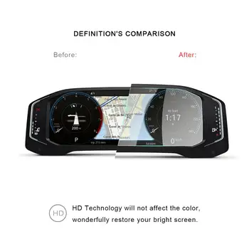 RUIYA Bil Screen Protector Til Tiguan 10.25 Tommer 2019 Digital LCD-Cockpit-Instrumentbrættet Skærm Auto Interiør Tilbehør