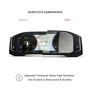 RUIYA Bil Screen Protector Til Tiguan 10.25 Tommer 2019 Digital LCD-Cockpit-Instrumentbrættet Skærm Auto Interiør Tilbehør