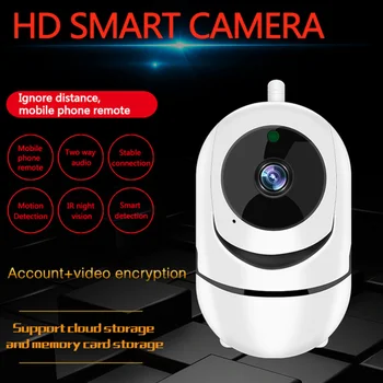 1280*720P HD-Smart Home Trådløs Sikkerhed IP-Kamera, Wi-Fi-IR Night Baby 360 Graders Security Monitor baby sitter sove skærm