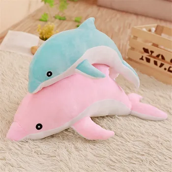 Lav Pris 30cm Kawaii Dolphin Bløde Dukke Proppet Ned Bomuld Anima Lur Pude Kreative Børn Toy Julegave til Piger