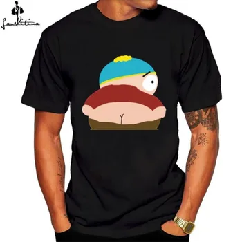 Mode-shirt Påtrykt T-shirt Sjove T-Shirt til Mænd South-park Cartn shirts Bla hot