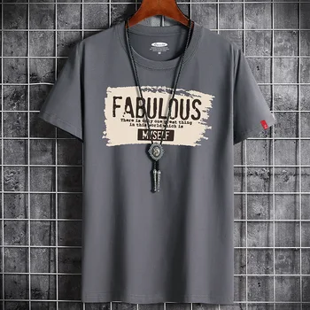 New høj kvalitet mænds fashion T-shirt dreng sommer O-hals åndbar trykt FABT shirt hip-hop plus kort-langærmet T-shirt