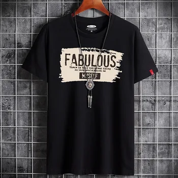 New høj kvalitet mænds fashion T-shirt dreng sommer O-hals åndbar trykt FABT shirt hip-hop plus kort-langærmet T-shirt