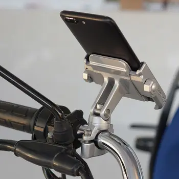 360 Graders Universal Cykel Aluminium Legering Motorcykel Motorcykel Styret Telefon Holder holderen Til iPhone Xiaomi Samsung 4-6.4