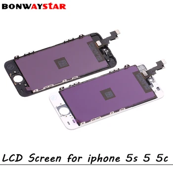 LCD-Skærm til iPhone 5 Skærm LCD-Touch Screen Digitizer Assembly Erstatning for iphone 5c 5s skærmbillede pantalla originale Del