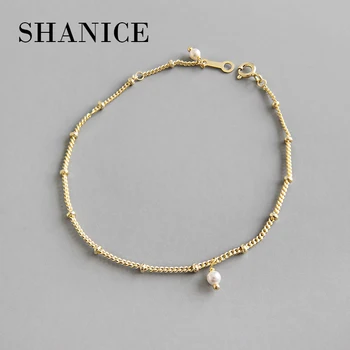 SHANICE Guld Farve Inter-perle Kæde Ægte 925 Sterling Sølv Kæde Link Kvinder Armbånd Armbånd Japan Smykker Pige