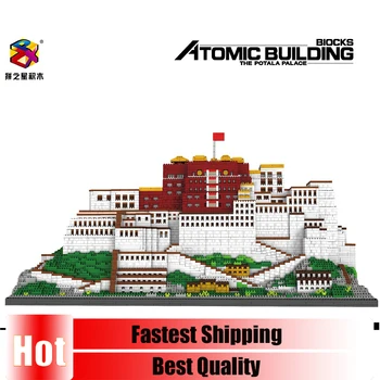 10000Pcs+ Kina Tibet Arkitektur Potala Palace 3D-Model af Micro Blokke Partikler Pædagogisk Legetøj Til Børn PZX 9922