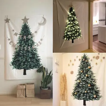 Ins juletræ pine hænge klud wall decor klud juledekoration til hjemmet små, friske ferie baggrund enkel gobelin
