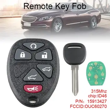 6 Knapper, Remote Keyless Entry Fjernbetjening Bil Key Fob OUC60270 Passer til 2007 2008 2009 2010 2011 2012 2013 GMC / Acadia