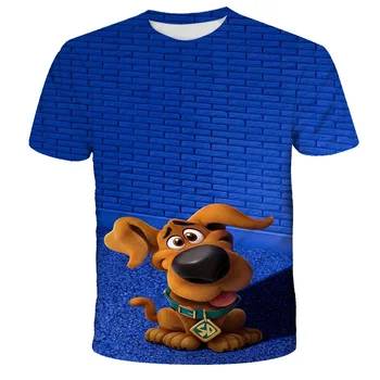 2020 Drenge Sommer Halloween Video Animationsfilm Scooby Doo Polyester 3D Printet T-shirt Børn, Sjove Tegneserier Originale Street Short Sleev