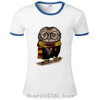 Parodi Mode Søde Harry Ugle T-Shirt Kvinder Nørd Hogwarts Top Hipster Tee Nyhed Magic Guiden T-Shirt Owly Potter-elsker Tshirt