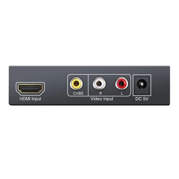 Neoteck 1080P AV-HDMI til HDMI Konverter Med 3,5 mm Jack og Koaksial Stereo Audio HDMI Adapter til DVD