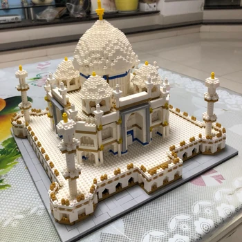 2019 Verden Berømte Arkitektur, Indien Taj Mahal Palace 3D-Model Diamond Mini DIY Micro byggesten Mursten Legetøj Samling